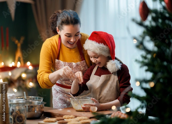 Obraz Cooking Christmas cookies