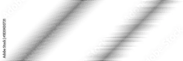 Fototapeta Halftone lines Set. Vector Stripe Collection. Halftone Circle Dots Gradient.