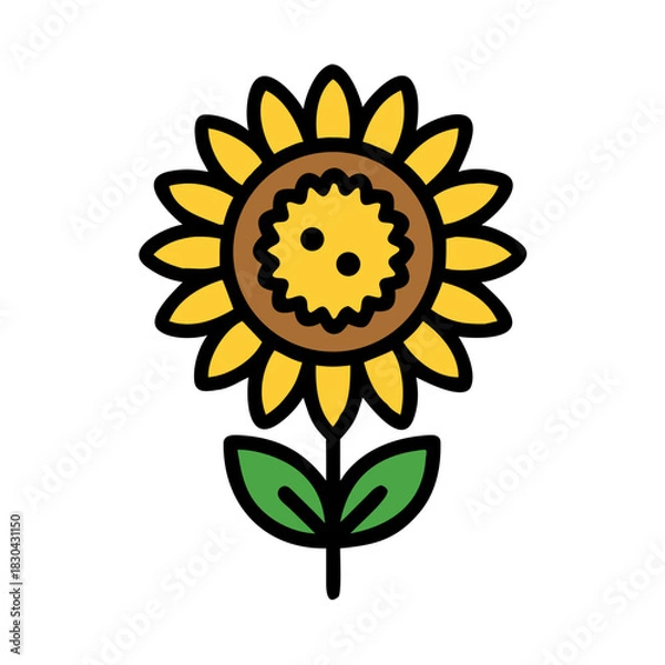 Obraz sunflower isolated on white