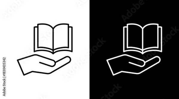 Obraz Reference Book White Icon Set Design