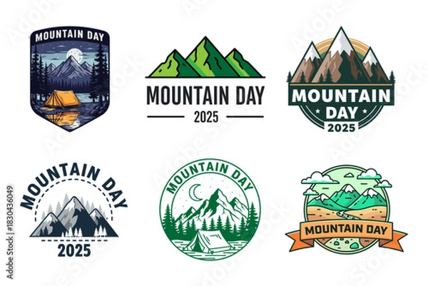 Obraz Mountain Day Vector Graphic Design Badges Collection