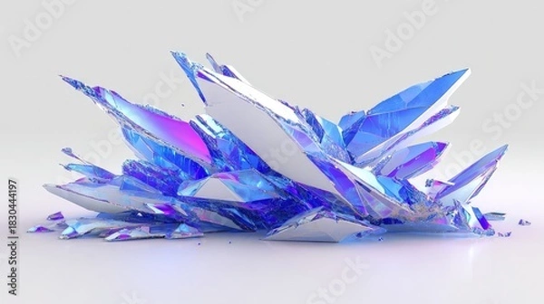 Fototapeta Abstract Iridescent Crystal Fragmentation