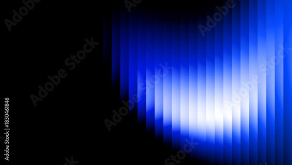 Fototapeta Modern Blue Futuristic Abstract Gradient Background with Ribbed Glass and Motion Wave Effect, Vector Illustration
