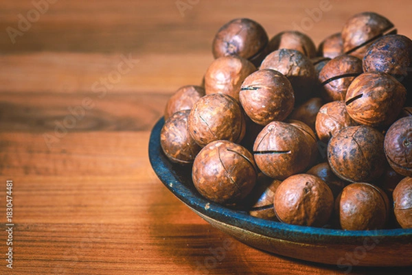 Obraz Macadamia nuts in a bowl