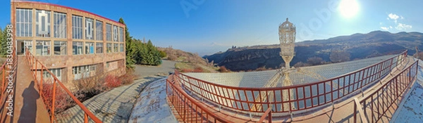 Fototapeta Orgov, Armenia - a piece of URSS lost in the Armenian Highlands, the ROT-54 is an optical observatory was built in the '70s and used until the fall of Soviet Union 
