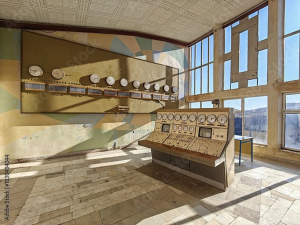 Fototapeta Orgov, Armenia - a piece of URSS lost in the Armenian Highlands, the ROT-54 is an optical observatory was built in the '70s and used until the fall of Soviet Union 
