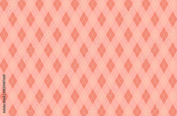 Obraz ピンク系アーガイルパターン