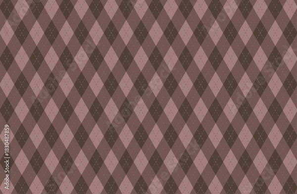 Obraz 茶色系アーガイルパターン