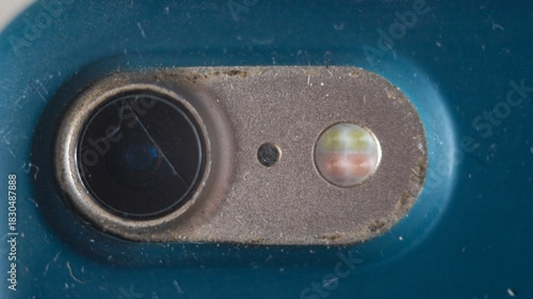 Obraz Camera module in used condition: dust, smudges, minor damage