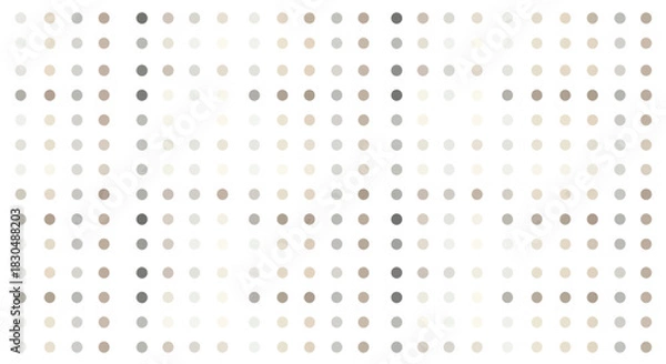Obraz Abstract Minimalist Dot Grid Pattern Background with Neutral Earth Tone Colors and Halftone Texture