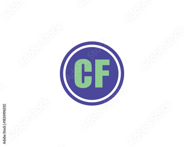 Obraz CF Logo design. CF