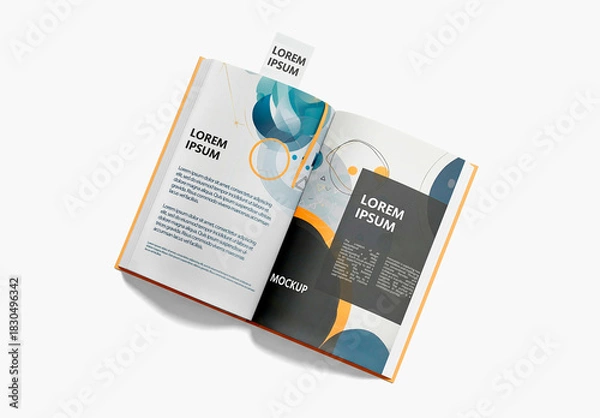 Fototapeta Book With Bookmark Mockup
