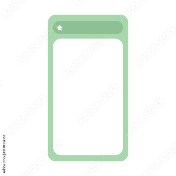 Fototapeta Text Box icon element for UI, Web, message banner in flat color vector illustration for Mockups