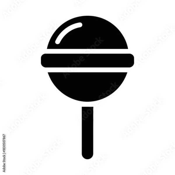 Obraz lollipop candy glyph icon
