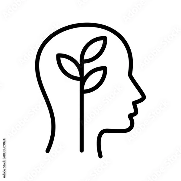 Fototapeta Outline Personal Growth Development Progress Line Icon
