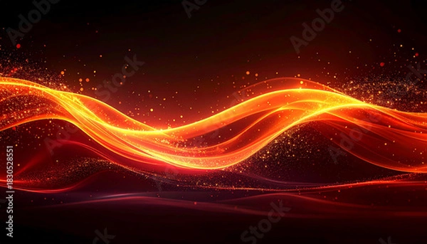 Obraz 赤とオレンジの炎のような波動