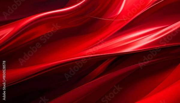 Obraz 赤い流線的な波のデザイン