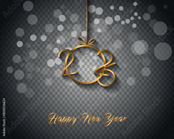 Obraz 2026 Happy New Year background for your seasonal invitations, festive posters, greetings cards.