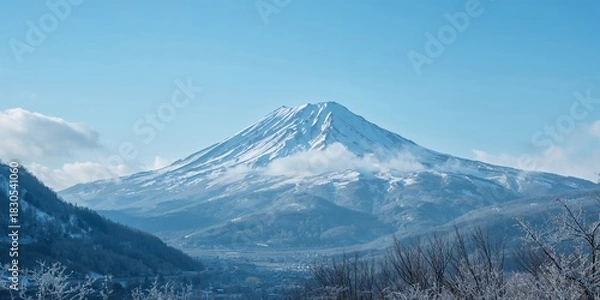 Fototapeta Waterfall flowing through a jungle landscape with cliffs and caves, emphasizing natural erosion processes