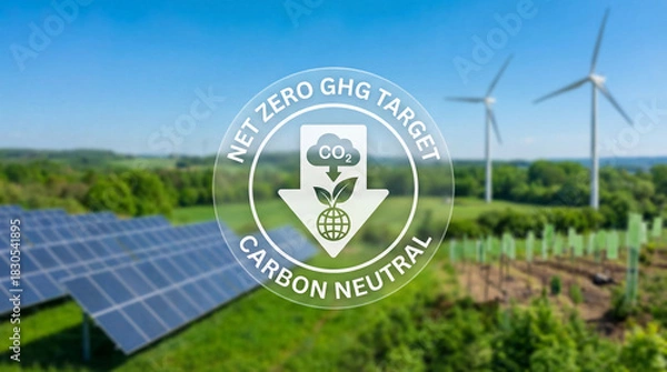 Obraz Net Zero Carbon Neutral Target Landscape