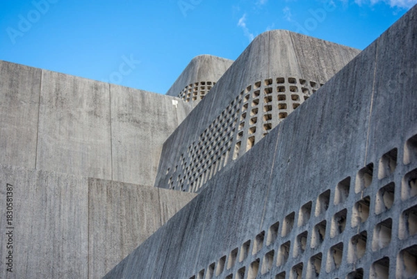 Obraz modern concrete building in Japan