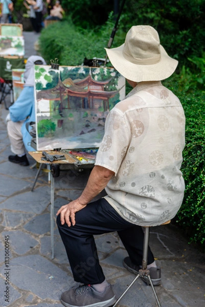 Obraz artist at work in the city