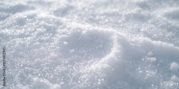 Obraz Loose snow covering a light surface, seasonal change in winter weather conditions