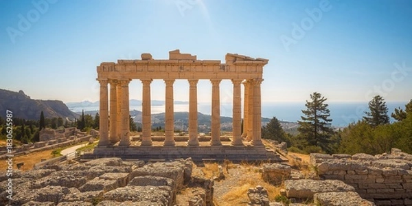 Obraz Closeup of two bright sunflowers in full bloom, emphasizing floral vibrancy and natural beauty for garden decoration