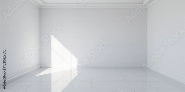 Obraz Dreaming angel figure on white background, emphasizing solitude for meditation practice