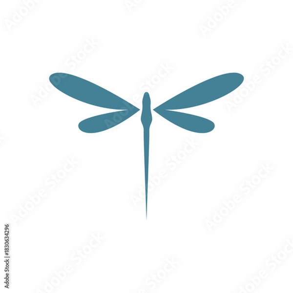 Fototapeta Dragonfly logo design with style and creative concept