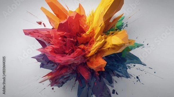 Obraz Colorful Abstract Geometric Explosion