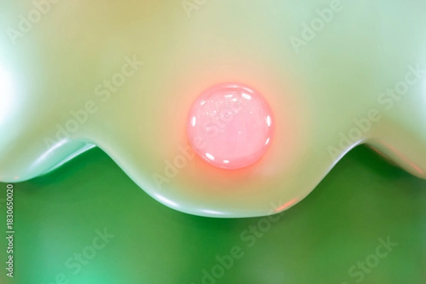 Obraz Red bauble on plastic Christmas tree