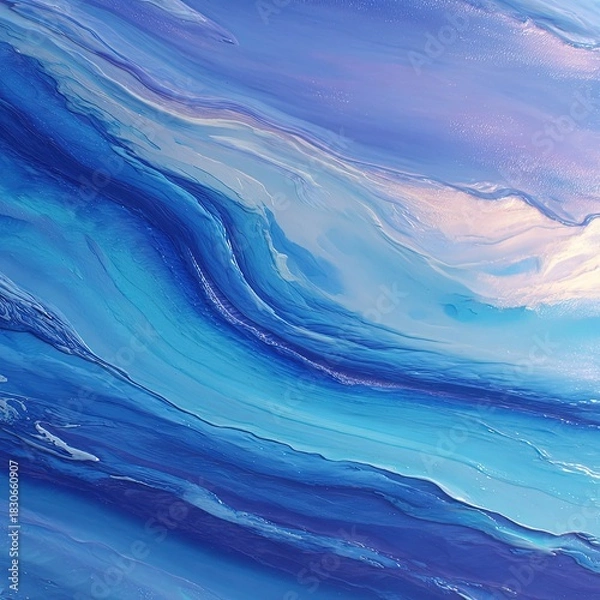 Fototapeta Abstract Fluid Painting With Vibrant Colors