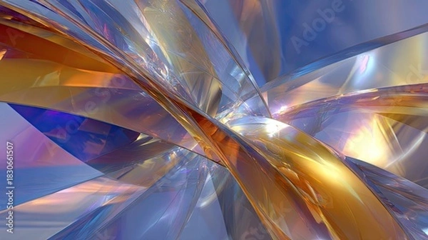 Fototapeta Abstract Geometric Shapes Design With Colors