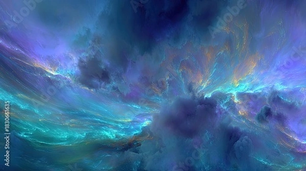 Fototapeta Abstract Colorful Cosmic Cloudscape