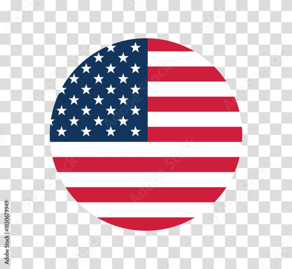 Obraz Circular United States Flag Icon