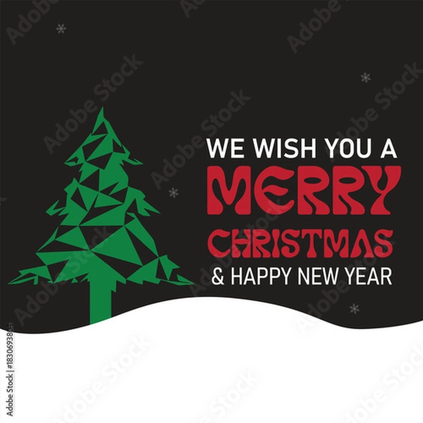 Fototapeta merry christmas 2026 post holiday design element this simple design shows the shape in a clean and easy style for holiday artwork and seasonal use with a soft look