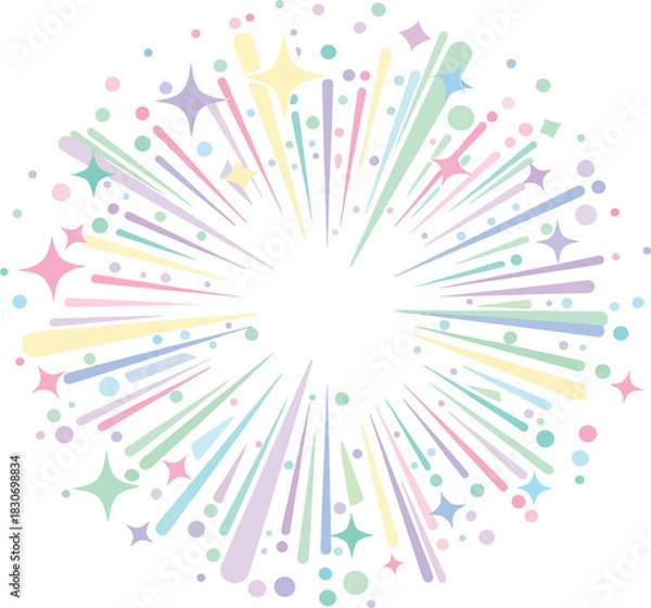 Fototapeta abstract background with colorful stars