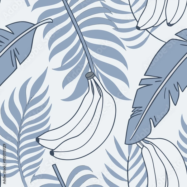 Obraz Mixed flower leaf and fruits pattern