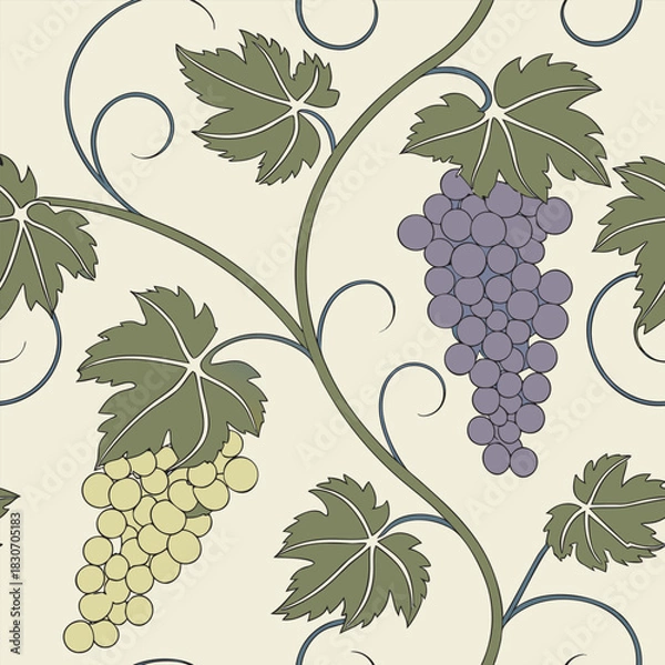 Obraz Mixed flower leaf and fruits pattern