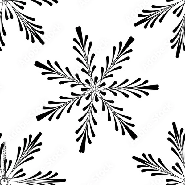 Fototapeta abstract floral background wallpaper seamless abstract pattern christmas illustration 