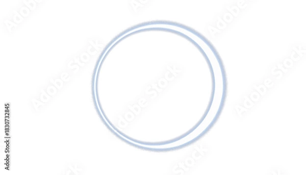 Fototapeta Circle backlight, white glow on transparent background for overlay