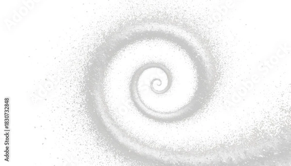 Fototapeta Snow whirlwind spiral on transparent background for overlay
