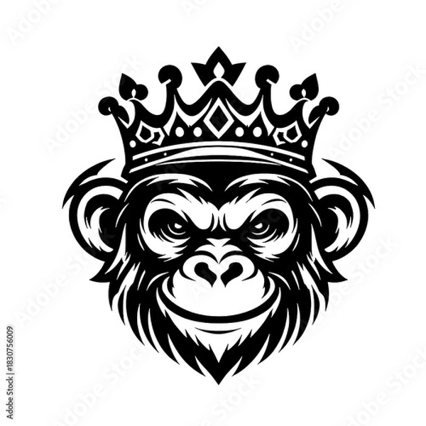 Fototapeta monkey head icon
