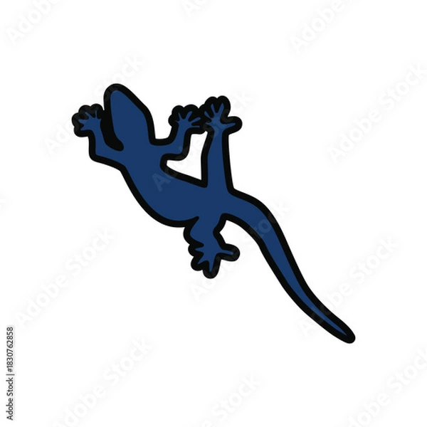 Obraz Flat Design house lizard