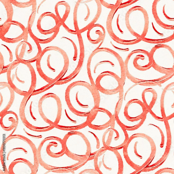 Obraz Abstract seamless pattern with  drawing in doodle style. Digital illustration.