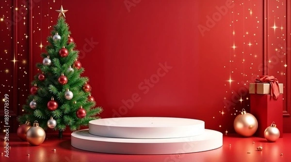 Fototapeta christmas table setting