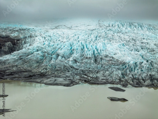 Obraz Aerial view of a glacier in Iceland