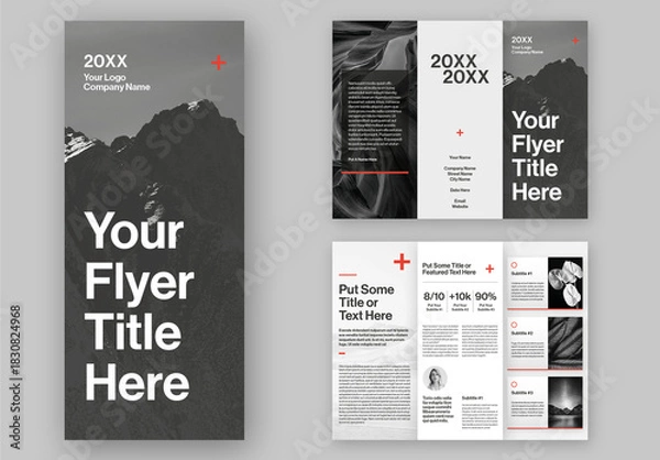 Obraz Print Trifold Flyer Layout