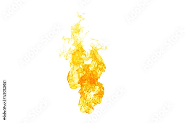 Fototapeta Collection of isolated flames on black background. Perfect for digital art, design and visual effects. Perfect for energy explosion scenes.